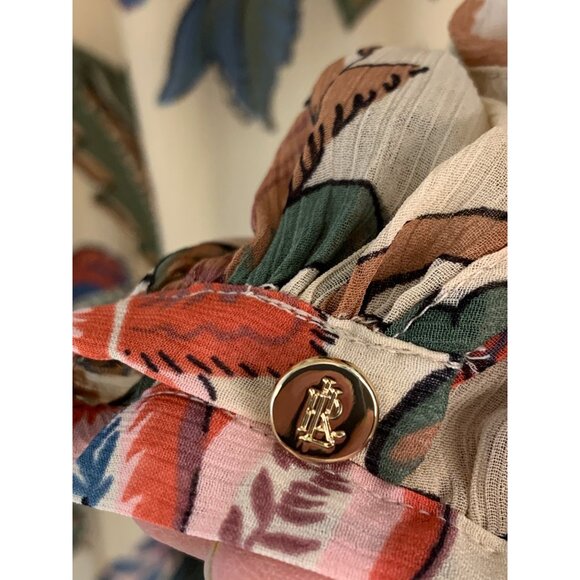 New Lauren Ralph Lauren Tiered Floral Maxi Dress Size 16 RHH10558 Long Sleeve - Picture 9 of 11